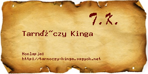 Tarnóczy Kinga névjegykártya